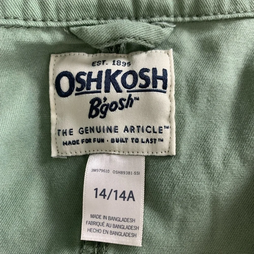 Oshkosh Girls Size 14 Button Front Shirt Shacket Jacket Embroidered Butterfly